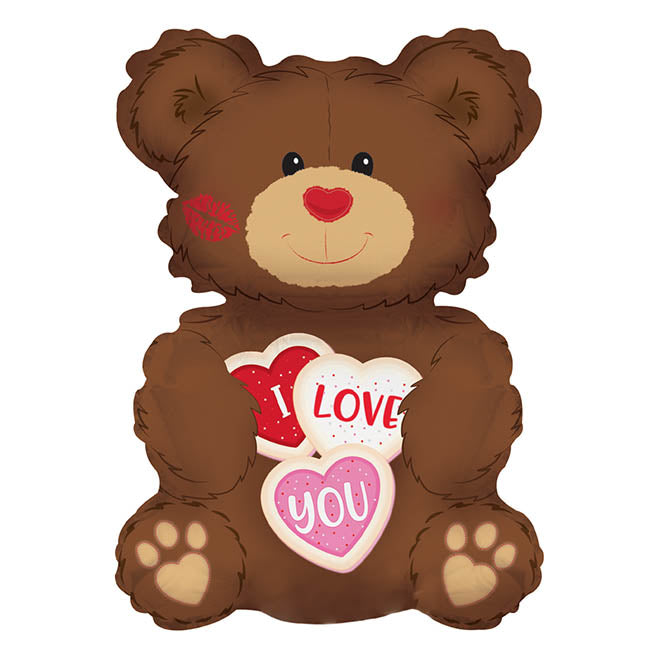 i love you cookie bear balloon